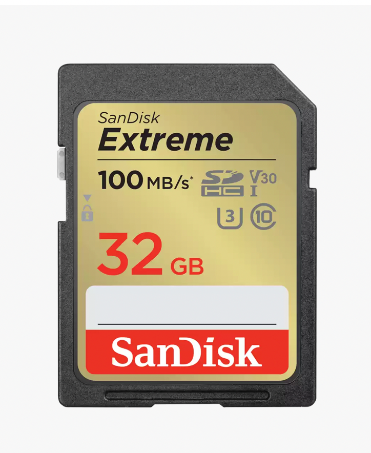 SanDisk Extreme 32Gb 100MBs SDHC Memory Card Sandisk Flash Memory Cards