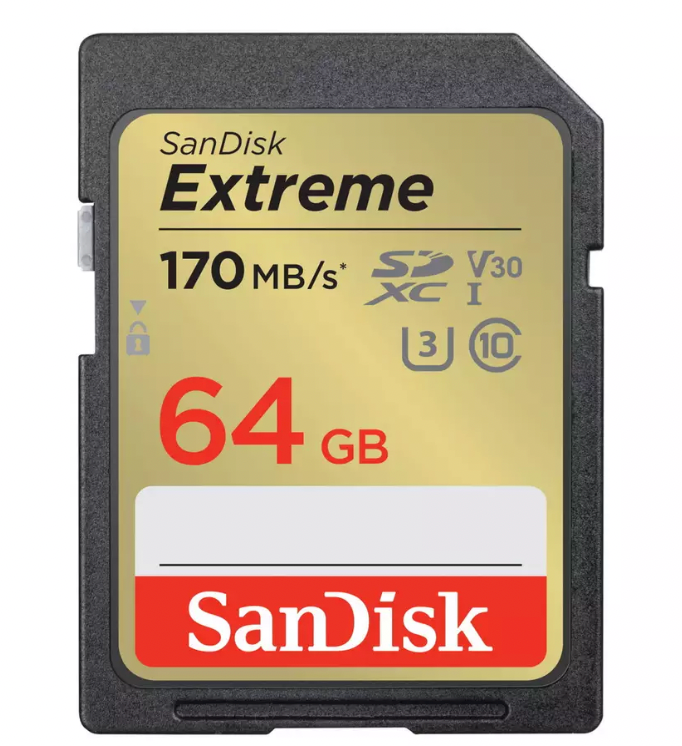 SanDisk Extreme 64Gb 100MBs SDHC Memory Card Sandisk Flash Memory Cards