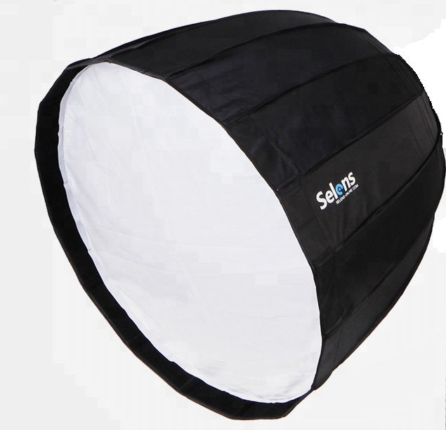 Selens 120cm Black Silver 16-Rib Deep Parabolic Umbrella Softbox Selens Reflectors & Diffusers