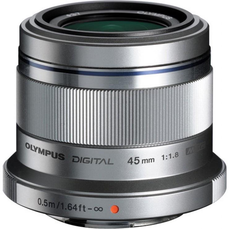 OM SYSTEM M.Zuiko Digital ED 45mm f/1.8 Lens (Silver) OM SYSTEM Lens - Mirrorless Fixed Focal Length