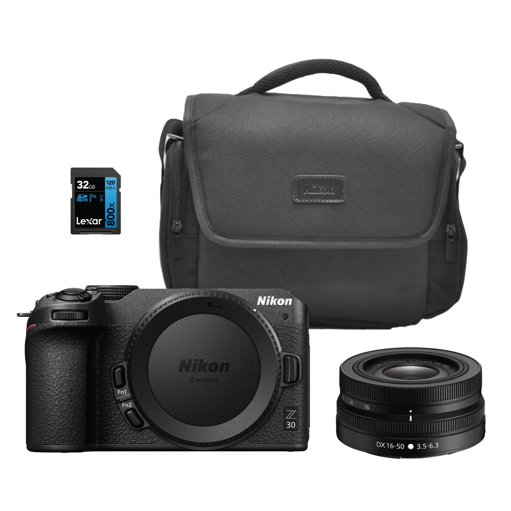 Nikon Z30 Mirrorless Camera with 16-50mm Lens, Bag and 32Gb SD Card Nikon Mirrorless