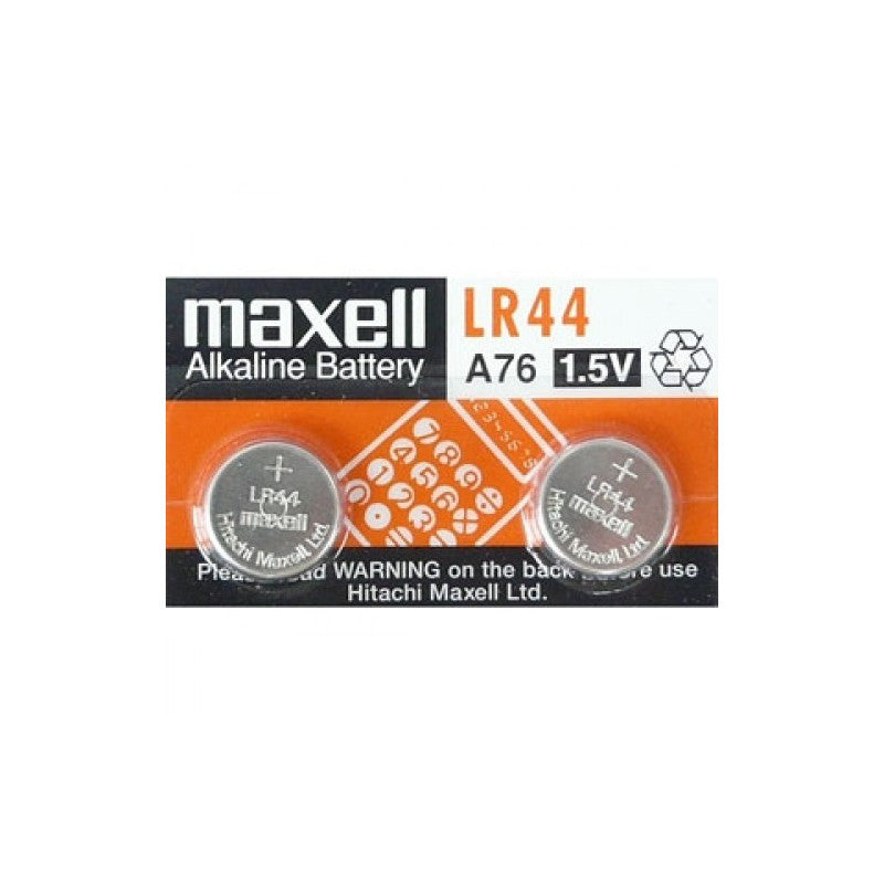 Maxell LR44 Button Battery Twin Pack Maxell Disposable Batteries