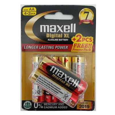 Maxell Digital XL AA Battery (4+2 Pack) Maxell Disposable Batteries