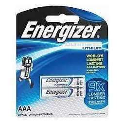 Energizer Ultimate Lithium AAA Batteries 2 Pack Energizer Disposable Batteries