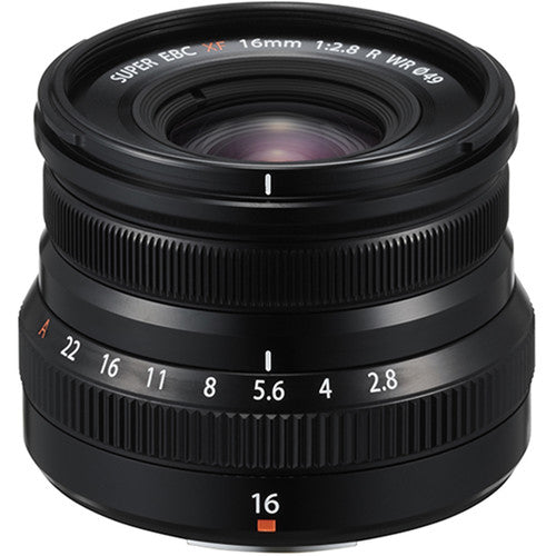 FUJIFILM XF 16mm f/2.8 R WR Black Fujifilm Lens - Mirrorless Fixed Focal Length