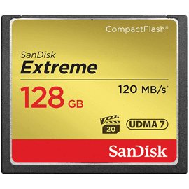 SanDisk 128GB Extreme 120MB/s CompactFlash Memory Card Sandisk Compact Flash Card