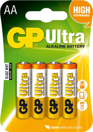 GP Alkaline AA 4 Pack Ultra GP Batteries Disposable Batteries