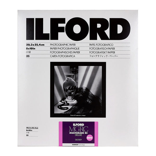 Ilford Multigrade V RC Deluxe GLOSS 8x10" Photo Paper (25 Sheets) Ilford B/W Photo Paper