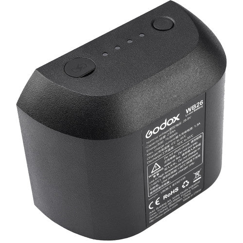 Godox WB26 Rechargeable Lithium-Ion Battery Pack for AD600Pro Flash (28.8V, 2600mAh) Godox Rechargeable Batteries