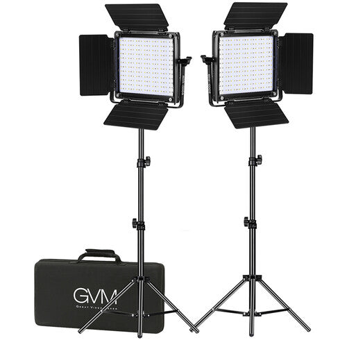 GVM 800D-RGB LED Studio 2-Video Light Kit GVM Continuous Lighting
