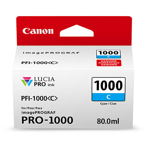 Canon PFI-1000 C LUCIA PRO Cyan Ink Tank (80ml) Canon Printer Ink