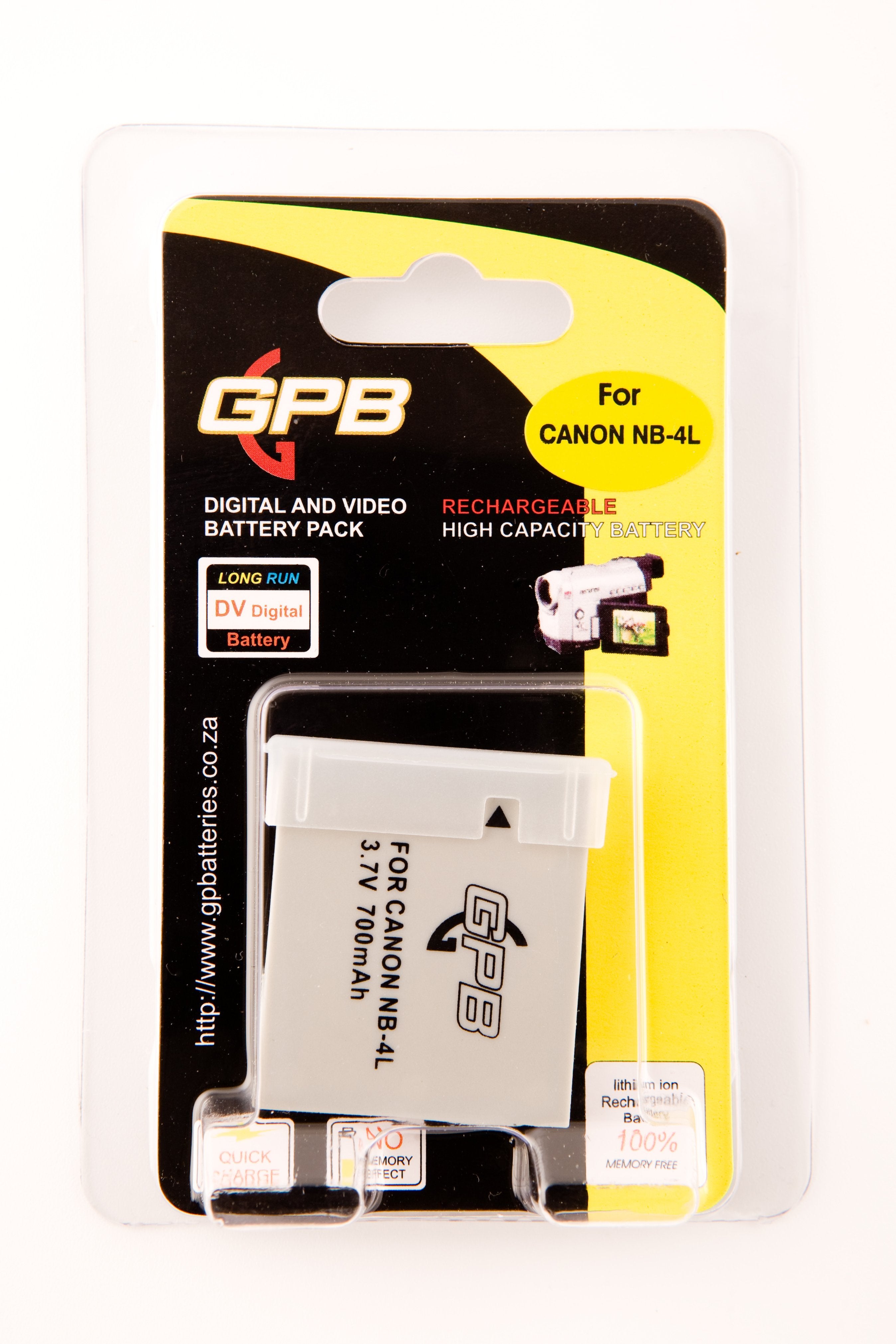 GPB Canon NB-4L Battery GPB Camera Batteries