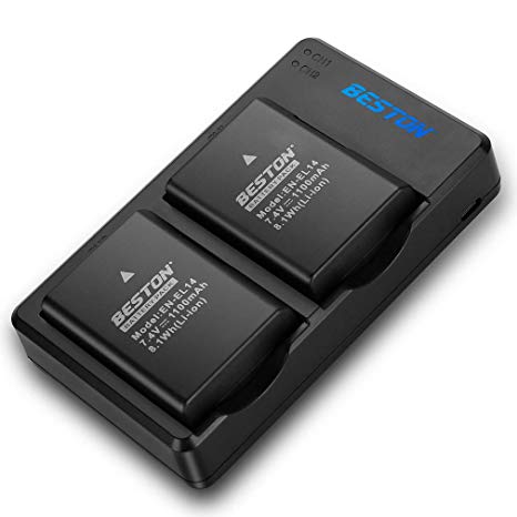Beston EN-EL14 2x Battery pack with charger for Nikon Beston Rechargeable Batteries