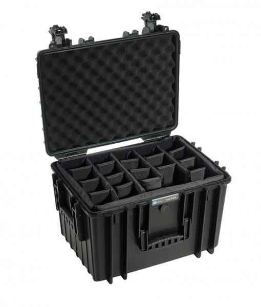 B&W International Type 5500 Hard Case Black with Dividers B&W International Hard Case