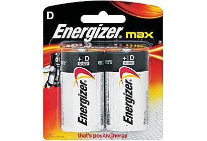 Energizer E95BP2 1.5v MAX Alkaline D-size Battery 2 Pack Energizer Disposable Batteries
