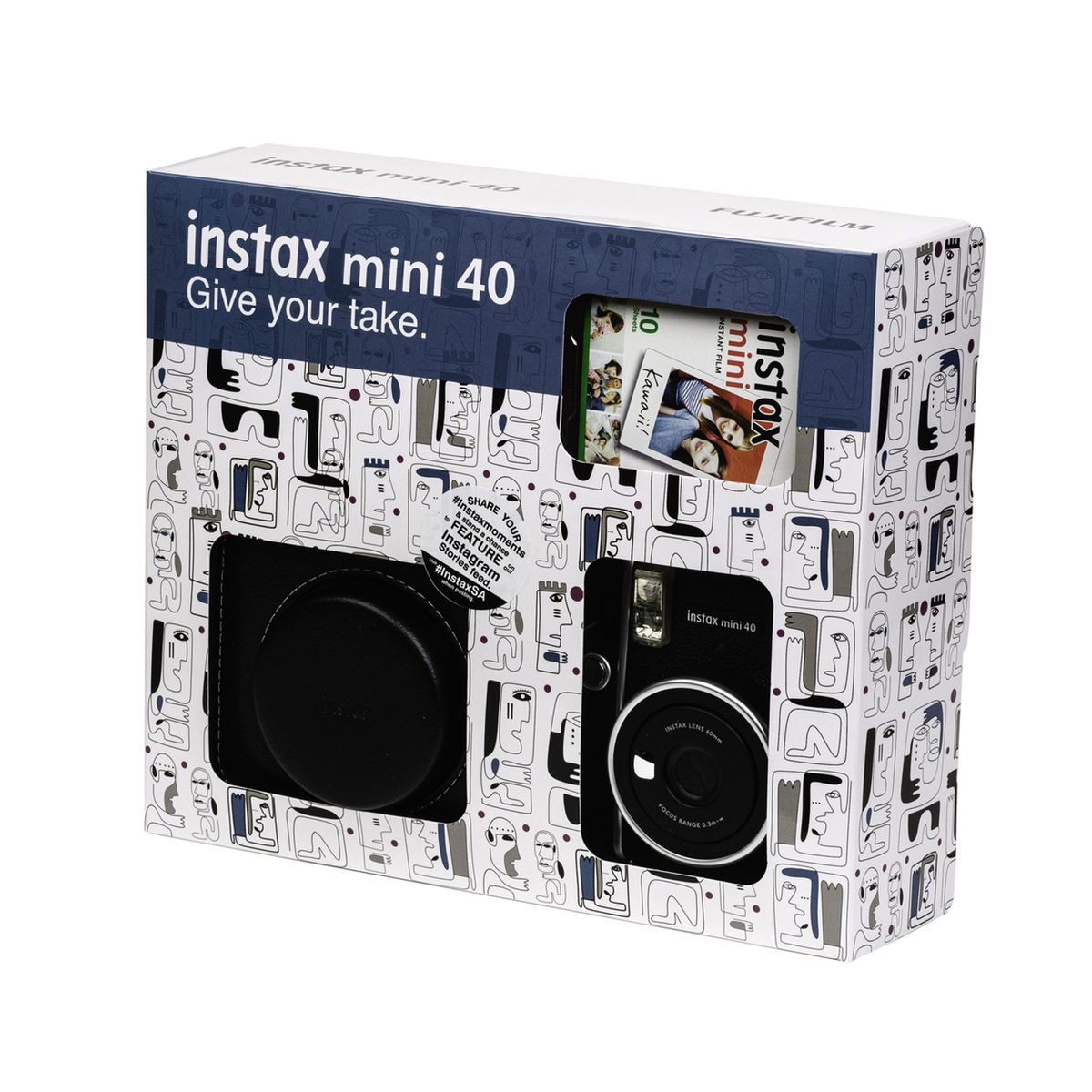 Instax mini 40 Camera Kit with Film and Bag