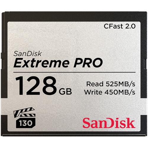 SanDisk 128GB Extreme PRO CFast 2.0 Memory Card Sandisk XQD and CFast Cards