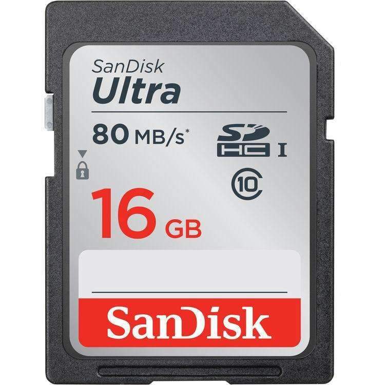 SanDisk 16GB Ultra SDHC 80MB/s Memory Card Sandisk SD Card