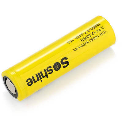 Soshine 18650 3.7V 3400mAh Li-ion 4 Pack Batteries Soshine Batteries