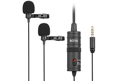 Boya BY-M1DM Dual Omni-directional Lavalier Microphone Boya Microphone