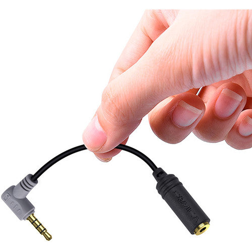 Comica Audio 3.5mm TRS Female to 3.5mm Right-Angle TRRS Male Adapter Cable for Smartphones (11cm) Comica Audio Cables