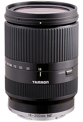 Tamron B011 18-200mm f/3.5-6.3 Di III VC Lens for Sony NEX - Black Tamron Lens - Mirrorless Zoom